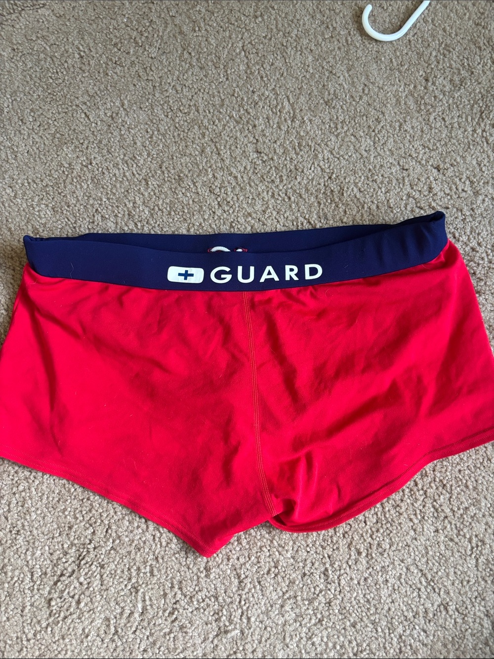 Guard Lifeguard Swim Boyshort Bottoms Red Navy Size Large